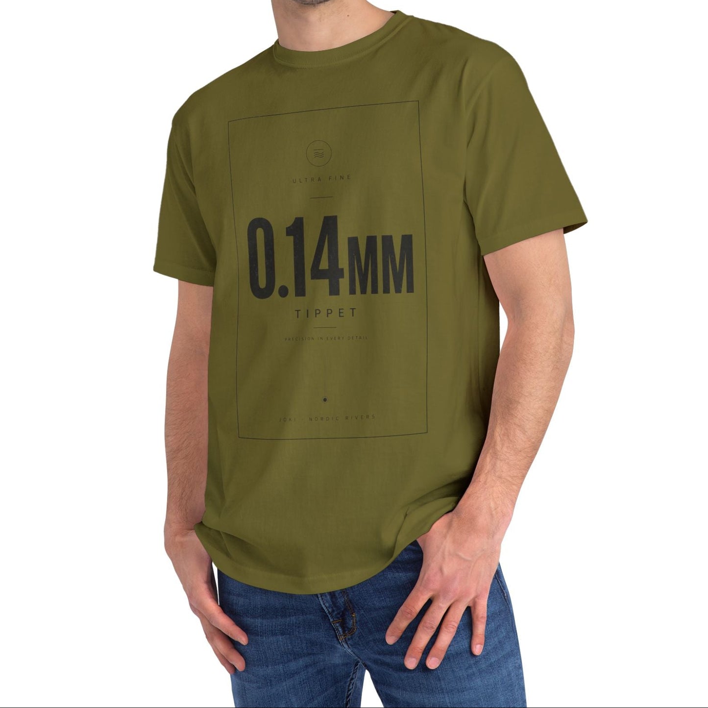 0.14mm Typography Tee — Minimalist Measurement Graphic T-Shirt