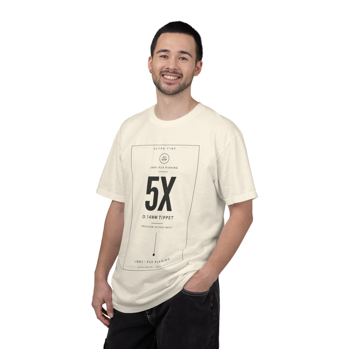 T-Shirt — Minimal '5X 0.14mm Tippet' Fishing Graphic Tee