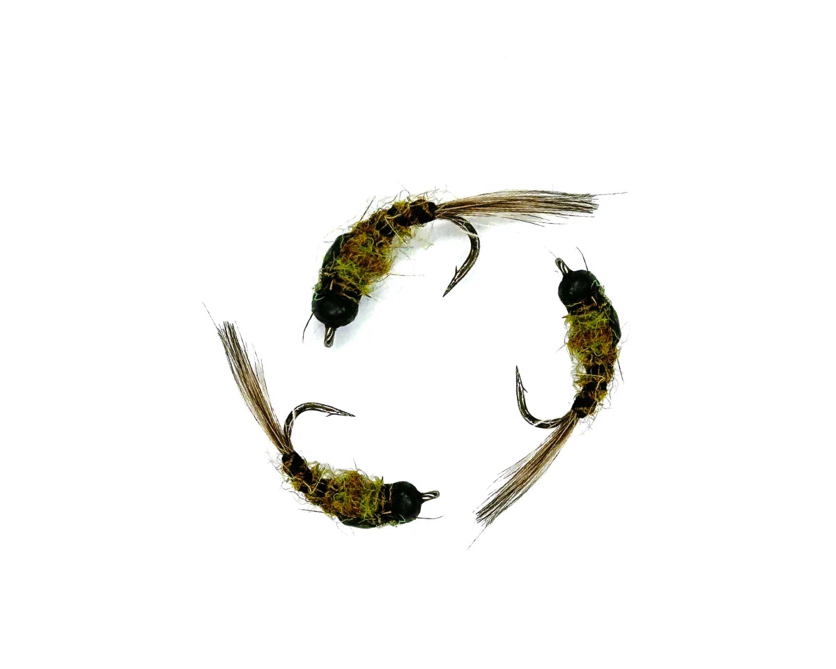 G.H. Ribbed Tungsten Nymph Olive #14 | Joki
