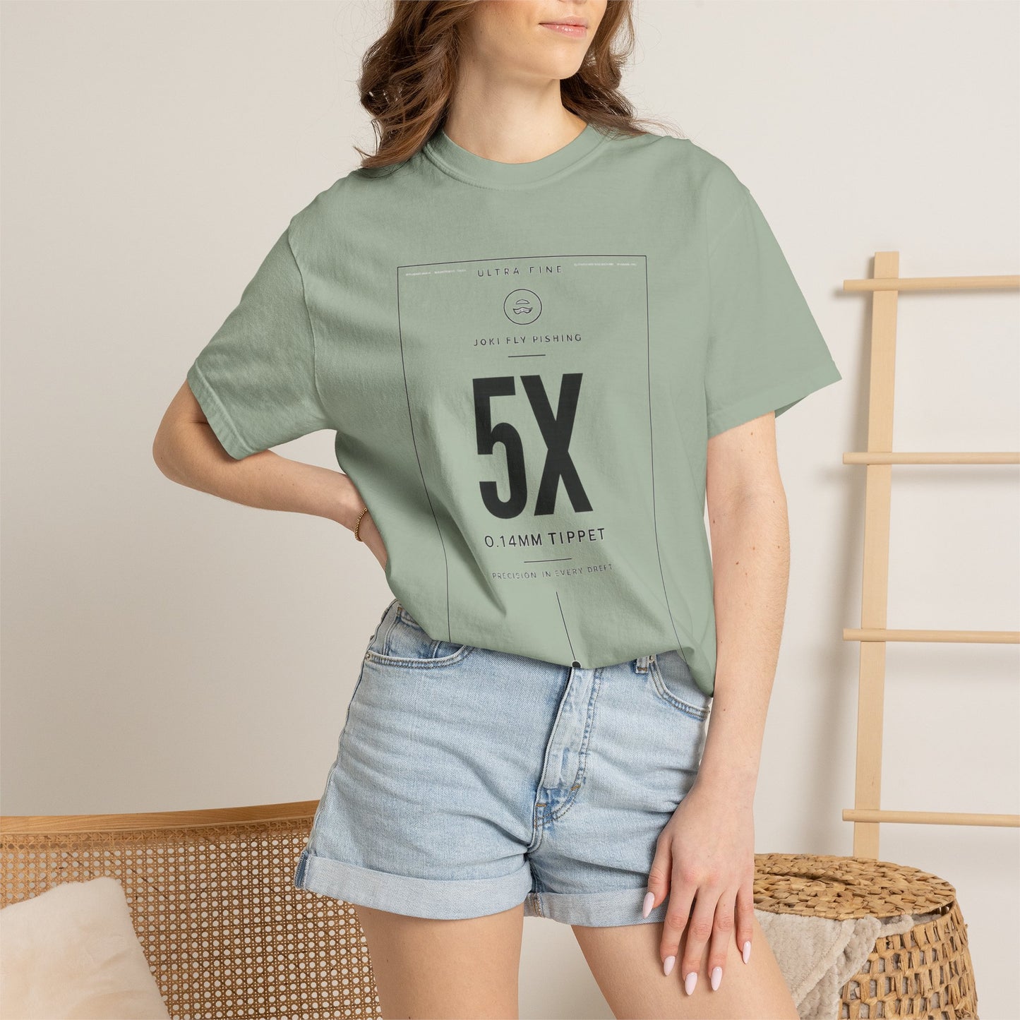 T-Shirt — Minimal '5X 0.14mm Tippet' Fishing Graphic Tee