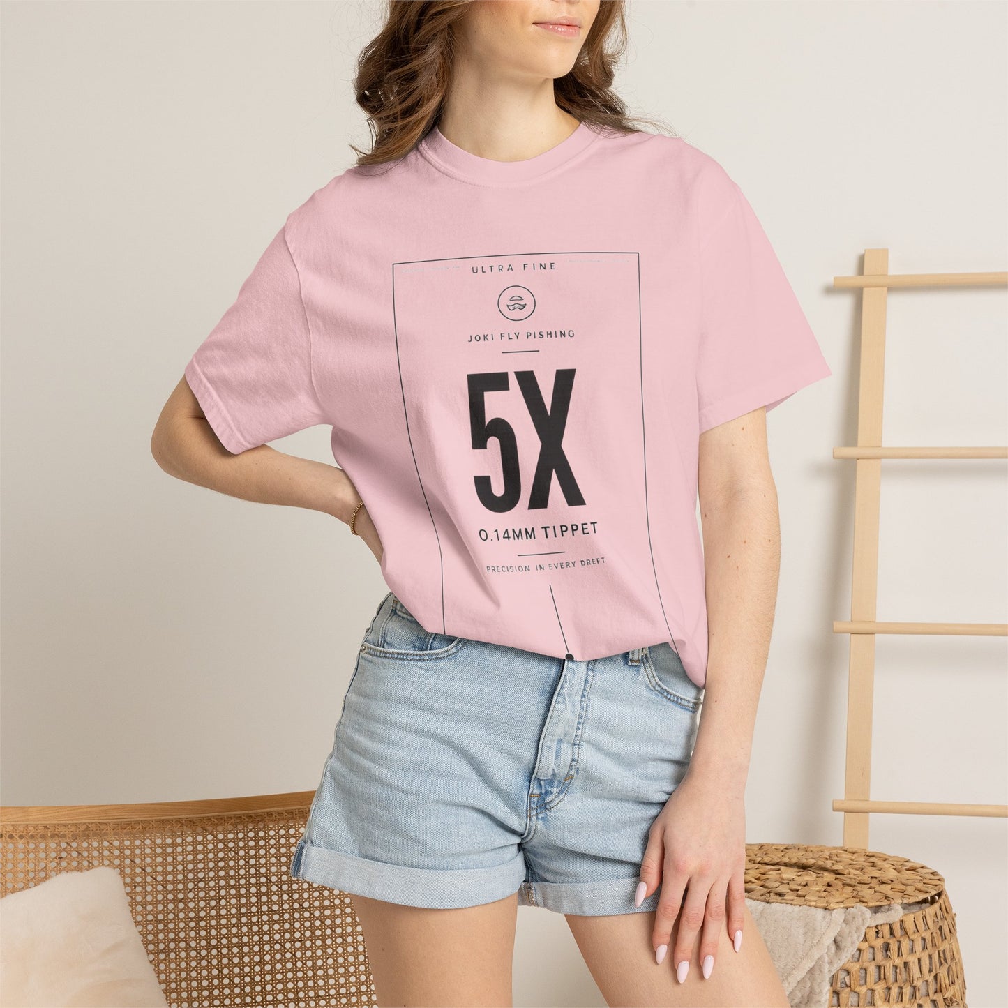 T-Shirt — Minimal '5X 0.14mm Tippet' Fishing Graphic Tee