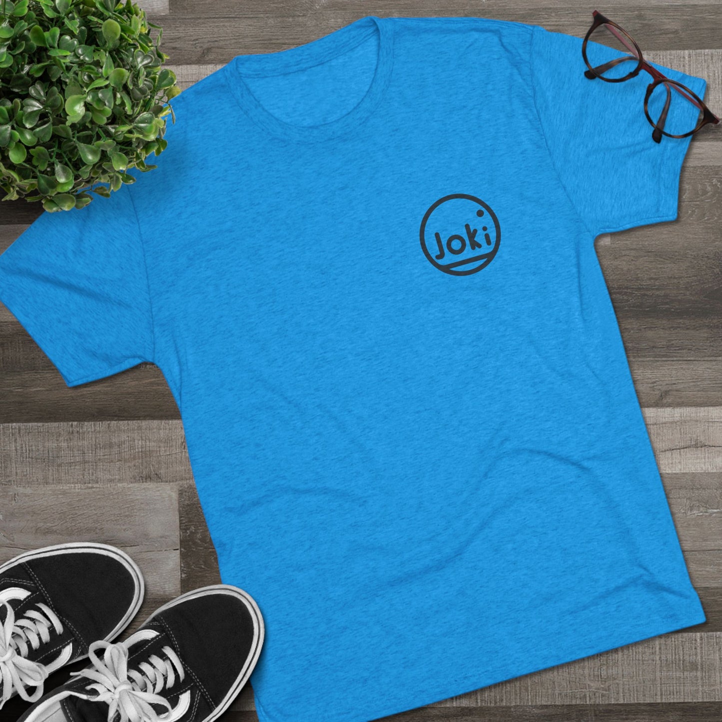 Joki Minimal Logo Tee — Unisex Tri-Blend Crew Shirt