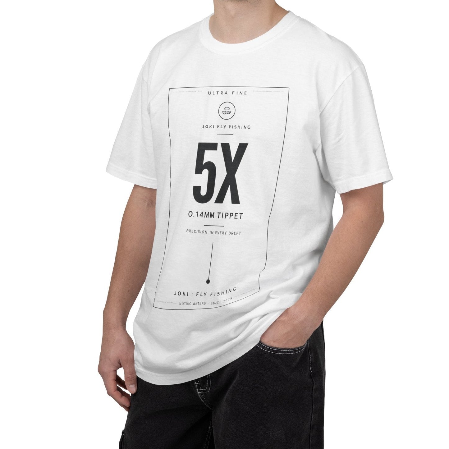 T-Shirt — Minimal '5X 0.14mm Tippet' Fishing Graphic Tee