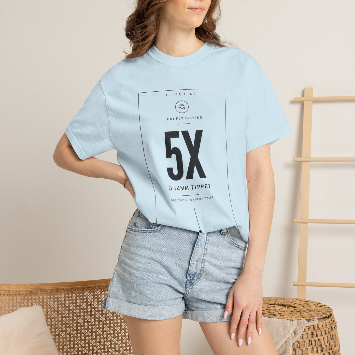 T-Shirt — Minimal '5X 0.14mm Tippet' Fishing Graphic Tee