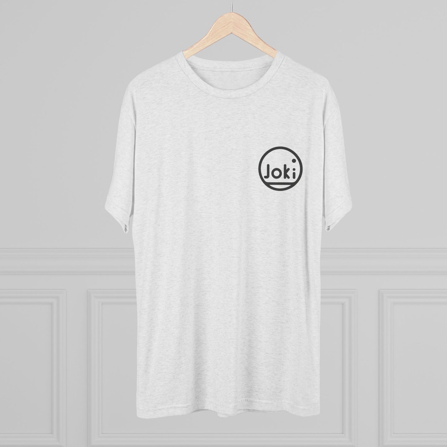 Joki Minimal Logo Tee — Unisex Tri-Blend Crew Shirt