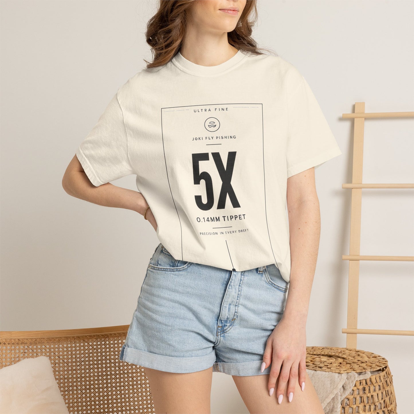 T-Shirt — Minimal '5X 0.14mm Tippet' Fishing Graphic Tee