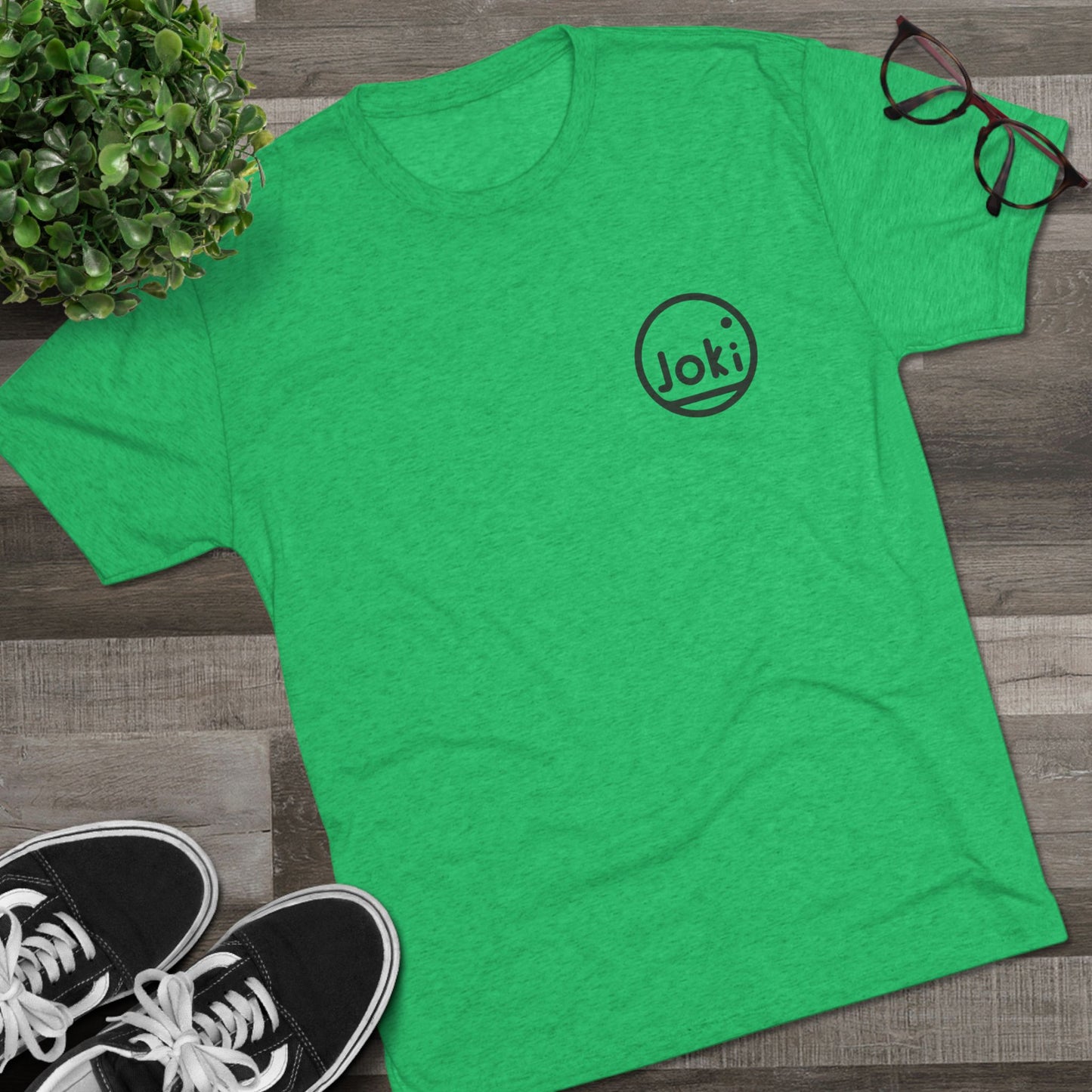 Joki Minimal Logo Tee — Unisex Tri-Blend Crew Shirt