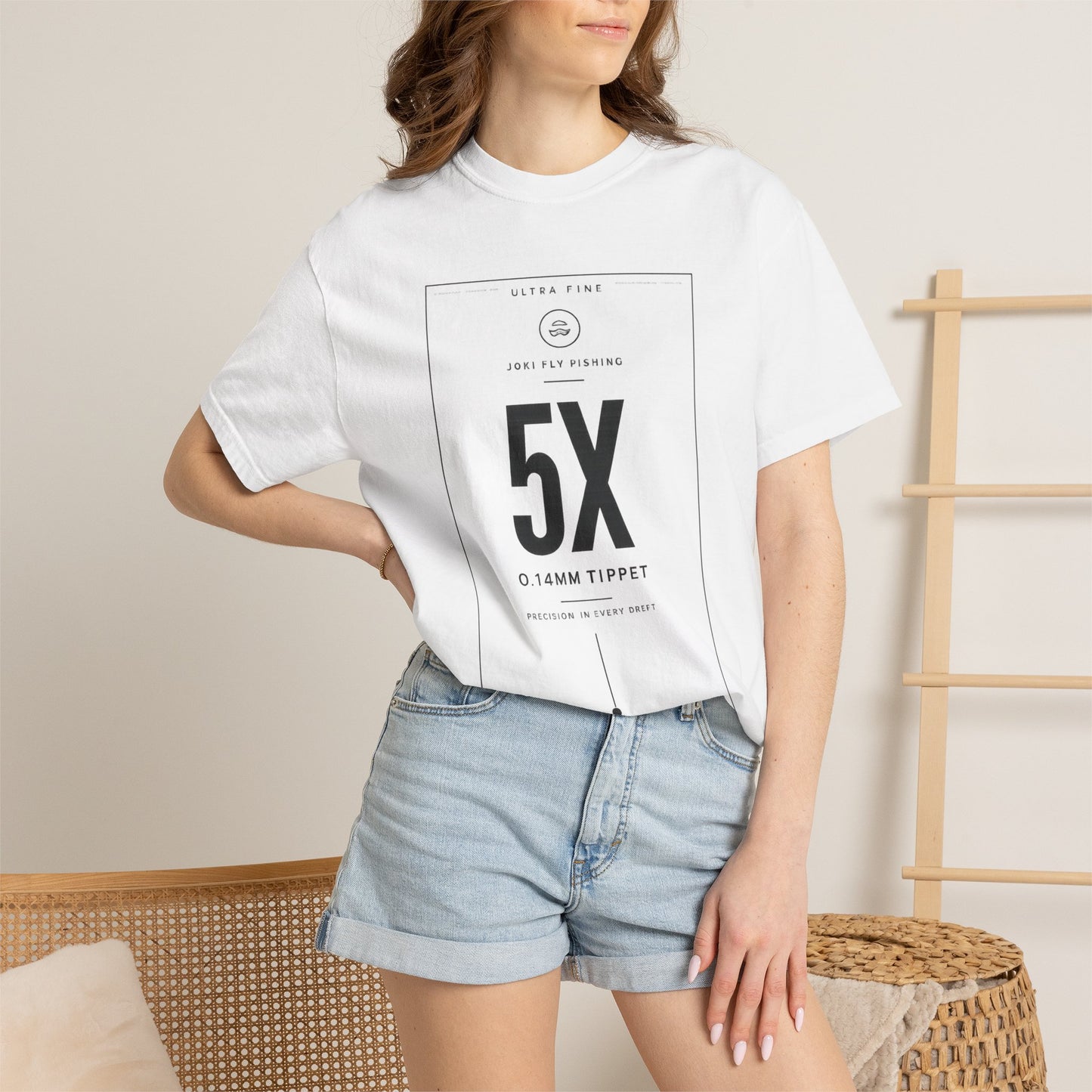 T-Shirt — Minimal '5X 0.14mm Tippet' Fishing Graphic Tee