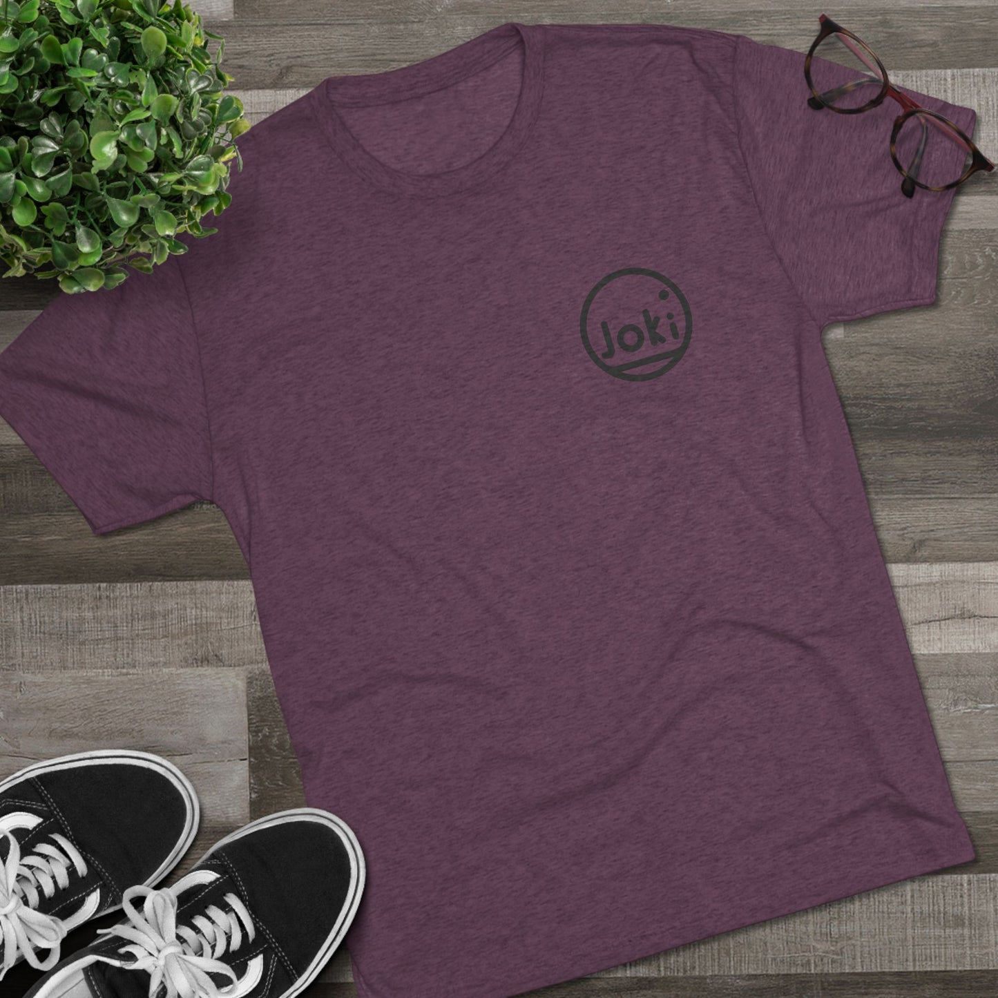 Joki Minimal Logo Tee — Unisex Tri-Blend Crew Shirt