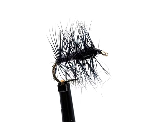 Superpuppa Black/Grey Fully Hackled Size 14 | Joki Fly Fishing