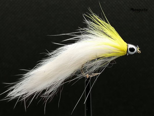 Black Ghost Yellow/White Cone Head Streamer
