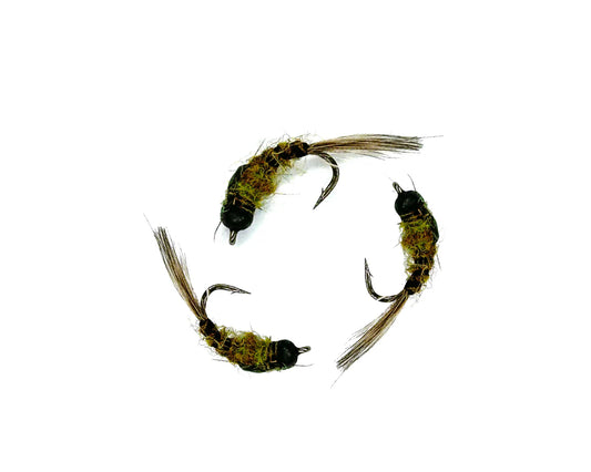 G.H. Ribbed Tungsten Nymph Olive #14  | Joki