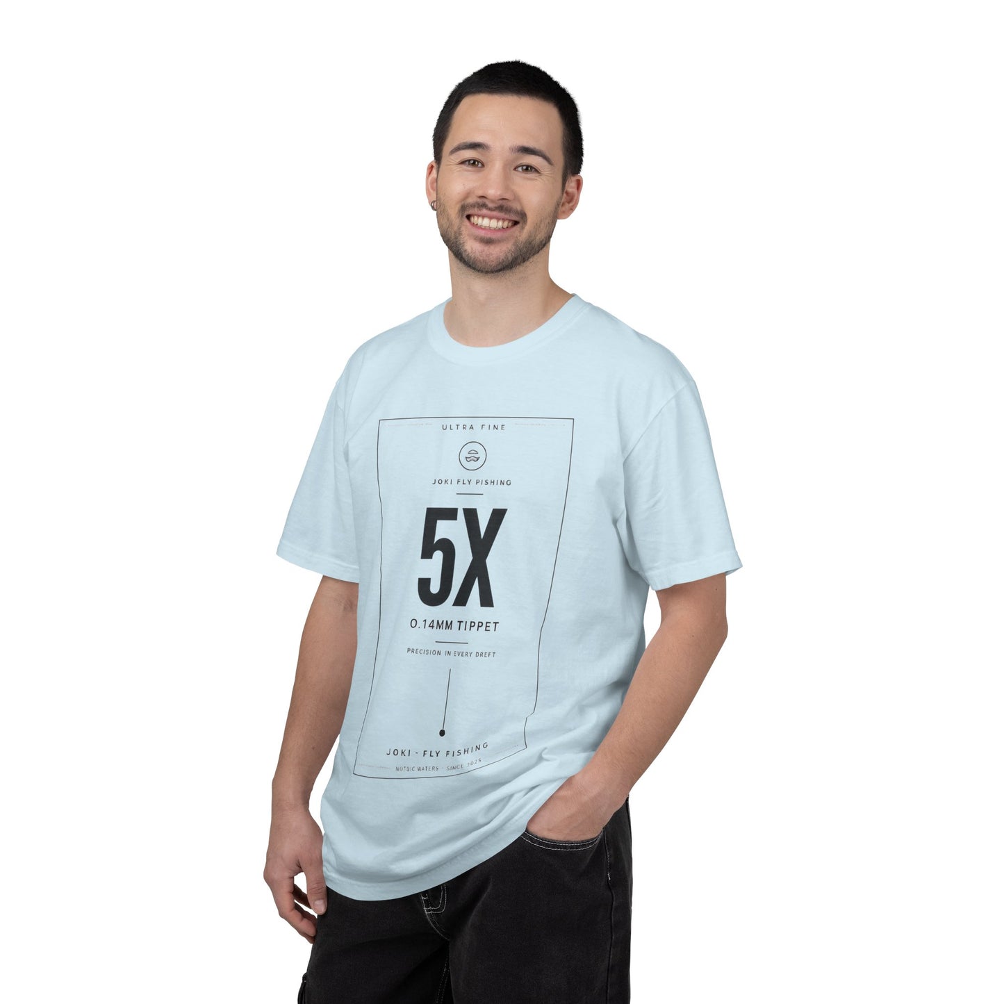 T-Shirt — Minimal '5X 0.14mm Tippet' Fishing Graphic Tee
